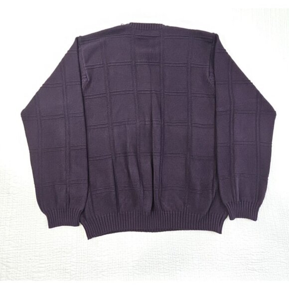 Izod Luxury Sport Blackberry Purple Chunky Cable Knit Sweater Men's XXL NWT NEW - Picture 11 of 16
